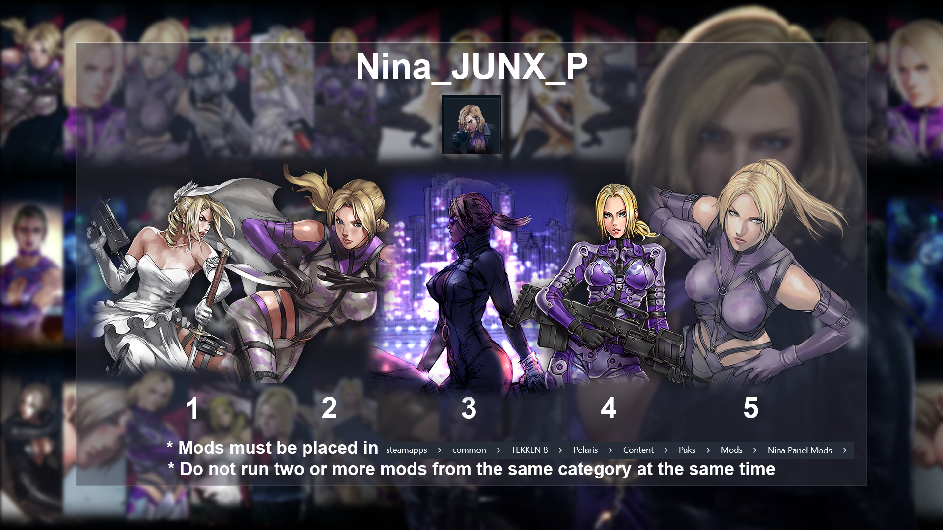 ninaページ TekkenMods - Nina Panels