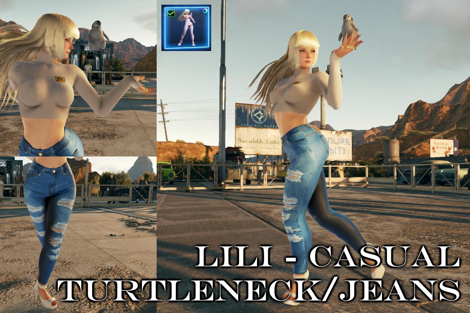 Lili - Casual Turtleneck/Jeans
