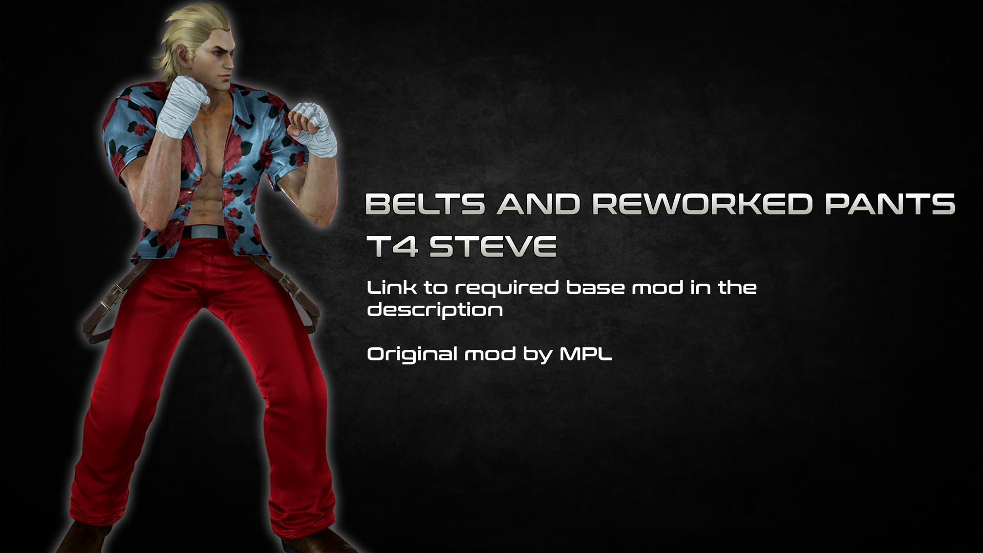 Tekken 4 Steve Fox Belts and Pants Addon