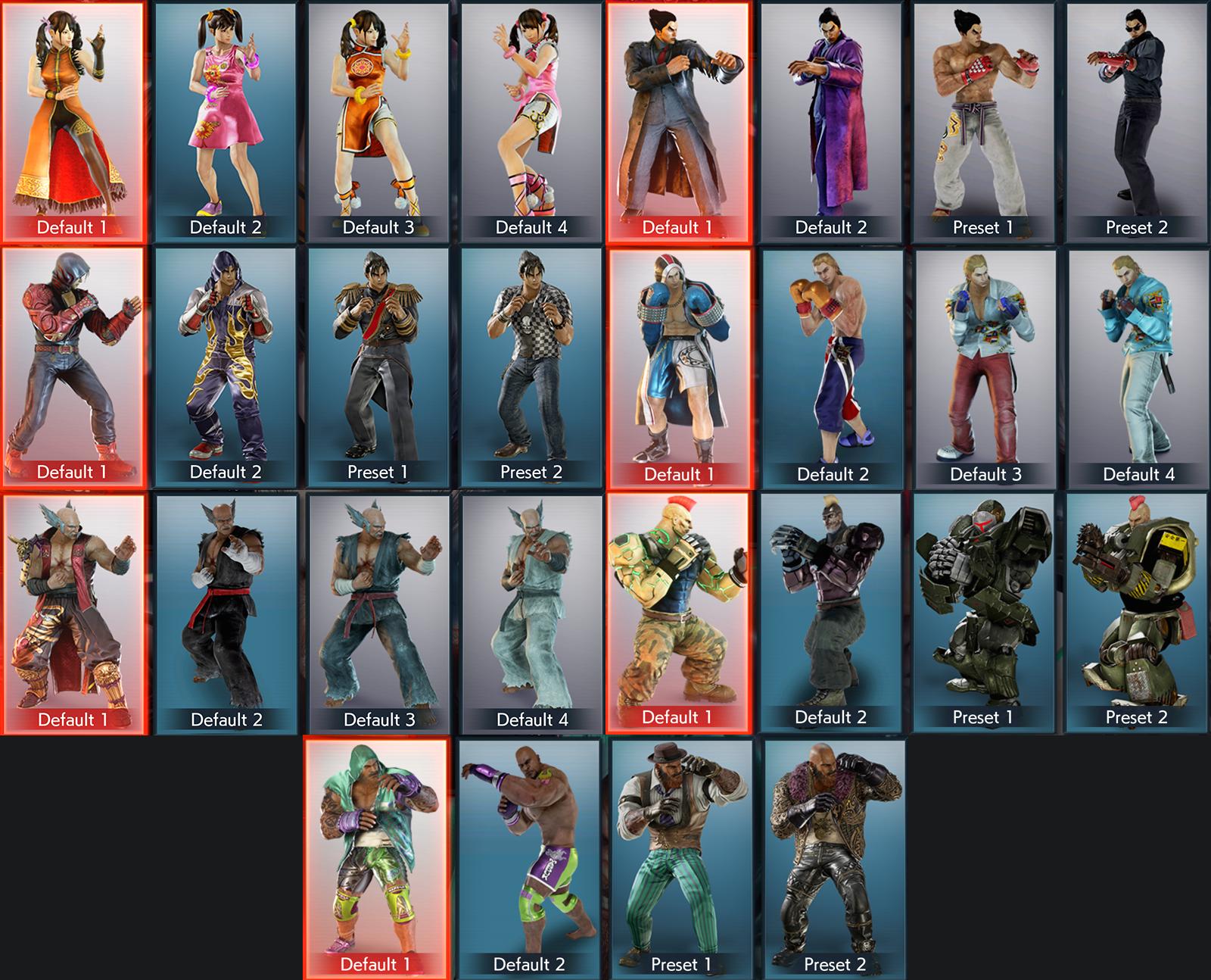 TekkenMods Tekken 4 Character Presets 1 1 UPDATE 